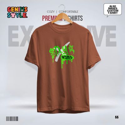 Stay Weird Premium Drop Shoulder T-shirt - 55_img_3