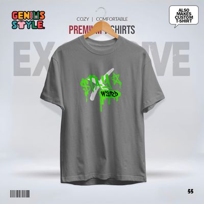 Stay Weird Premium Drop Shoulder T-shirt - 55_img_6