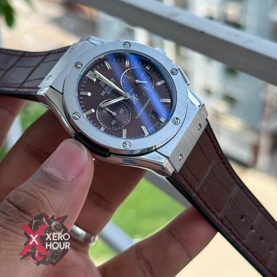 Hublot Classic Fusion Watches Chronograph | Crocodile leather Brown Red_img_0