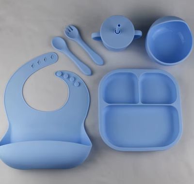 ৬ পিসের বেবি সিলিকন ফিডিং সেট 6pcs - Baby silicone feeding set_img_2