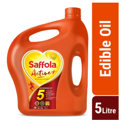 Saffola Active Oil (Fortified Edible Rice Bran Oil) 5 Litre_img_0