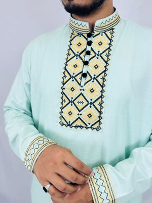 Luxury embroidery Oozing paste panjabi code LE-4_img_4