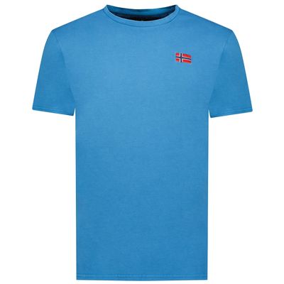 Men's Short-Sleeved T-Shirt with Blue Flag_img_0