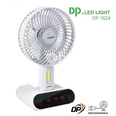 DP-7624 Rechargeable Touch Mini Table Fan With Lamp_img_3