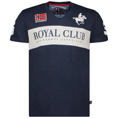 Short-sleeved V-neck T-shirt Navy_img_0