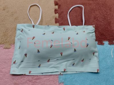 Ice Silk printed Crop Tops For Women Soft No Wire One-Piece Brassiere Seamless Beauty Bra Summer Wrap Chest Female Lingberries Bandeau Top_img_1