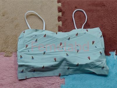 Ice Silk printed Crop Tops For Women Soft No Wire One-Piece Brassiere Seamless Beauty Bra Summer Wrap Chest Female Lingberries Bandeau Top_img_13