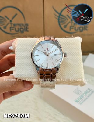 Naviforce 9230 Gents Chain Watch- Silver Dial- Silver Bezel- Silver Chain- TF Code NF978CM_img_8