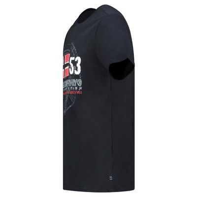 Men's Short-Sleeved T-Shirt with Black Flag_img_2