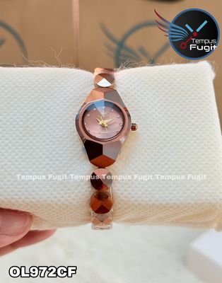 OLEVS 7007 Ladies Chain Watch- Coffee Dial- Coffee Bezel- Coffee Chain- TF Code OL972CF_img_14