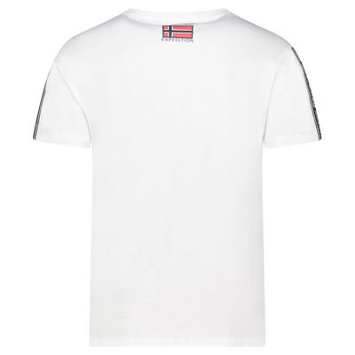 T-Shirt Men Short Sleeve with White Flag_img_1