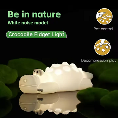 7 Crocodile Shape Silicone Night Light Toy for Kids_img_2