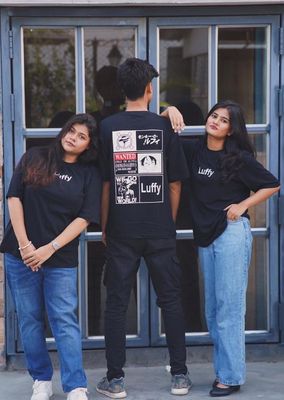 Luffy Oversized Black T-Shirt_img_0
