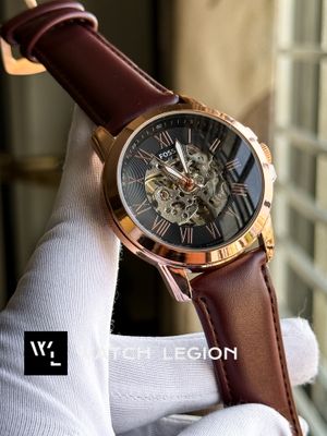 FOSSIL AUTO MAROON BELT ROSE GOLD CASE_img_0