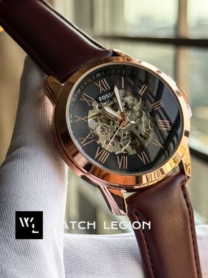 FOSSIL AUTO MAROON BELT ROSE GOLD CASE_img_1