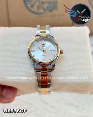 OLEVS 3621 Ladies Chain Watch- Silver Dial- Golden Bezel- Silver+Golden Bezel- TF Code OL976CF_img_8