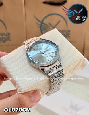 OLEVS 9998 Gents Chain Watch- Grey Dial- Silver Bezel- Silver Chain- TF Code OL970CM_img_6