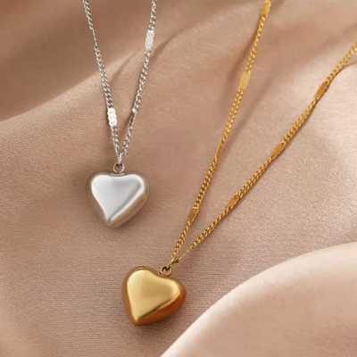 Beautiful heart chain 🩷99 Taka only 🩷Silver and golden both Available_img_2