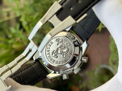 OMEGA 57 SPEED MASTER BLACK BELT SILVER CASE BLACK DIAL_img_2