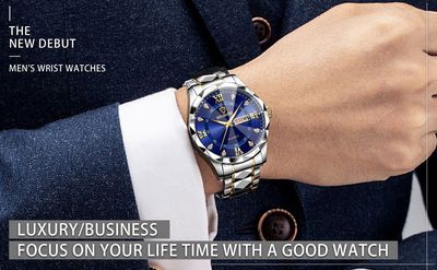 BINBOND Men & Ladies Quartz Watch Luxury Fashion Waterproof Watch Stainless Steel Business Wrist_img_2