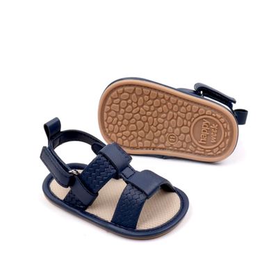 Baby Boy Woven Striped Sandals Anti Slip Soft Sole (6 to 18 Months)_img_1
