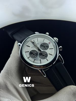Hilfiger Black Belt Dial Dial Black Chronograph AA_img_0