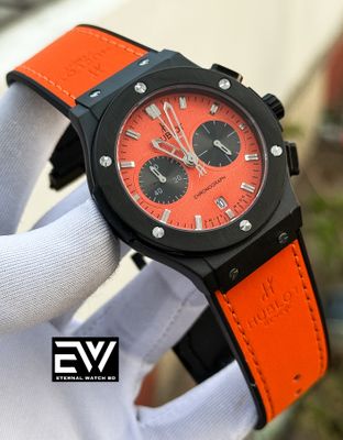 HUBLOT CLASSIC FUSION ORANGE VELVET BELT BLACK CASE ORANGE DIAL_img_0