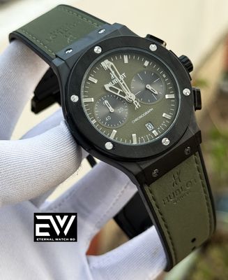 HUBLOT CLASSIC FUSION GREEN VELVET BELT BLACK CASE GREEN DIAL_img_0