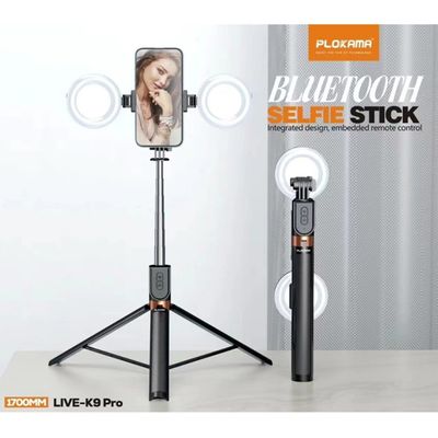Plokama K9 Pro Double LED Selfie Stick Tripod_img_2