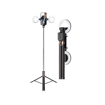 Plokama K9 Pro Double LED Selfie Stick Tripod_img_1