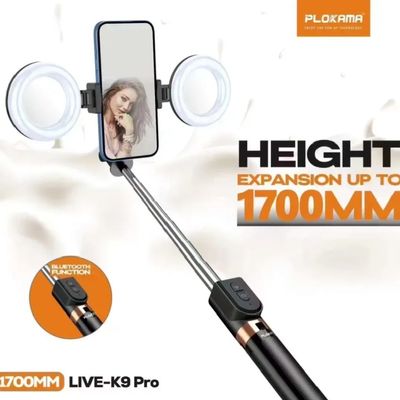 Plokama K9 Pro Double LED Selfie Stick Tripod_img_4
