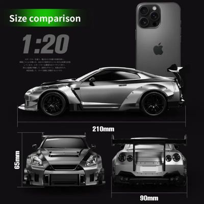 Nissan GT-R (R35) 4WD RC Drift Car With Tires & Traffic Cones_img_2