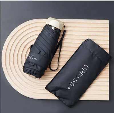 UV Protection Super Mini Umbrella 5 Folding Sun and Rain Umbrella Portable Travel Umbrella for Girl_img_0