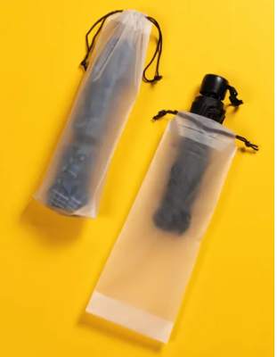 03 Pcs Drawstring Water proof Bag for Umbrella Translucent Umbrella Storage Bag Reusabl Umbrella Cover Pouch_img_0