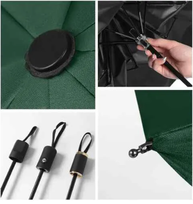Mini Protable Automatic Folding Umbrella UV Rain And Shine Anti Ultraviolet Dualuse Rainproof Sun Protection Outdoor Traveling Dual Use Portable Umbrella With Cover_img_3