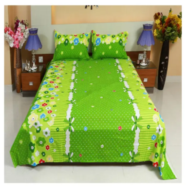 double King Size Bed Sheet Set with Pillow Cover Chador set 7.5×8.25 feet Full Cotton Fabric model B2_img_0