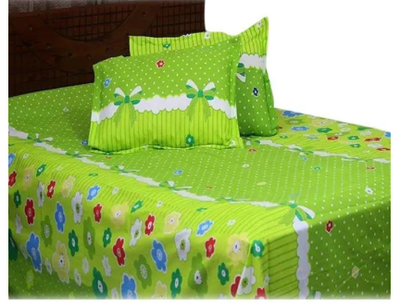 double King Size Bed Sheet Set with Pillow Cover Chador set 7.5×8.25 feet Full Cotton Fabric model B2_img_1