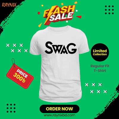 SWAG Typography T-Shirt | Bold Street Style | Premium Cotton | Regular Fit