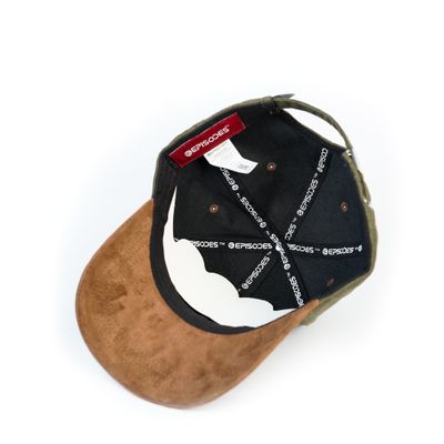 Episodes Olive Solid Contrast Suede Cap_img_4