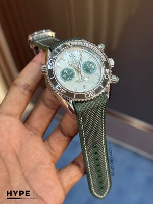 Omega Seamaster Quartz Chronograph Silicone Belt (Green)_img_1