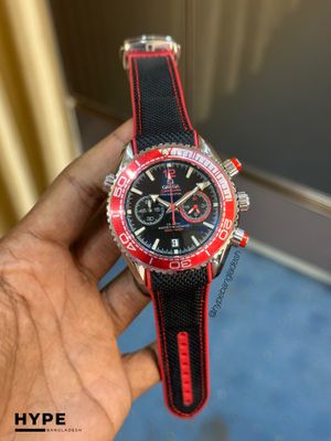 Omega Seamaster Quartz Chronograph Silicone Belt (Red)_img_0