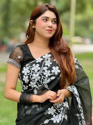 হাফ সিল্ক ব্লক প্রিন্ট শাড়ি_img_1
