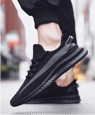 Premium Shadow Stripe Sneakers (Black) (C-03)_img_2