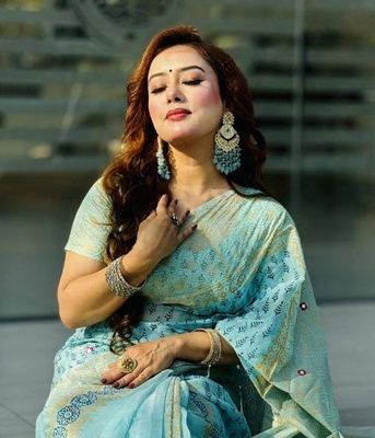 লাইটওয়েট ও আরামদায়ক সেমি মসলিন ব্লক প্রিন্ট শাড়ি_img_1