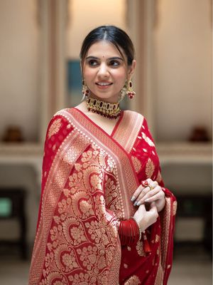 প্রিমিয়াম ধুপিয়ান শাড়ি ব্লাউজ পিসসহ_img_5