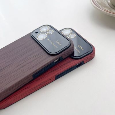 Wooden Colour Lens Protector Case for iPhone_img_3