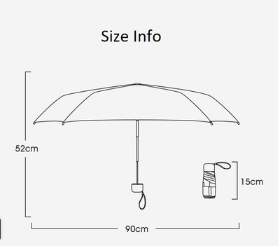 Mini Umbrella Windproof anti-UV Protection 5Folding Umbrella Portable Travel Rain Women Umbrella Pocket Children UPFCode_img_12