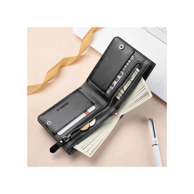 Short Artificial Leather Wallet for Men