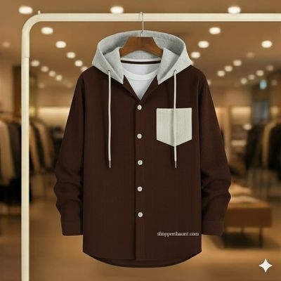 Export corduroy Hooded shirt 017_img_1