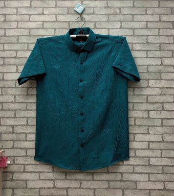 Petrol Colour Half Sleeves Shirt_img_0